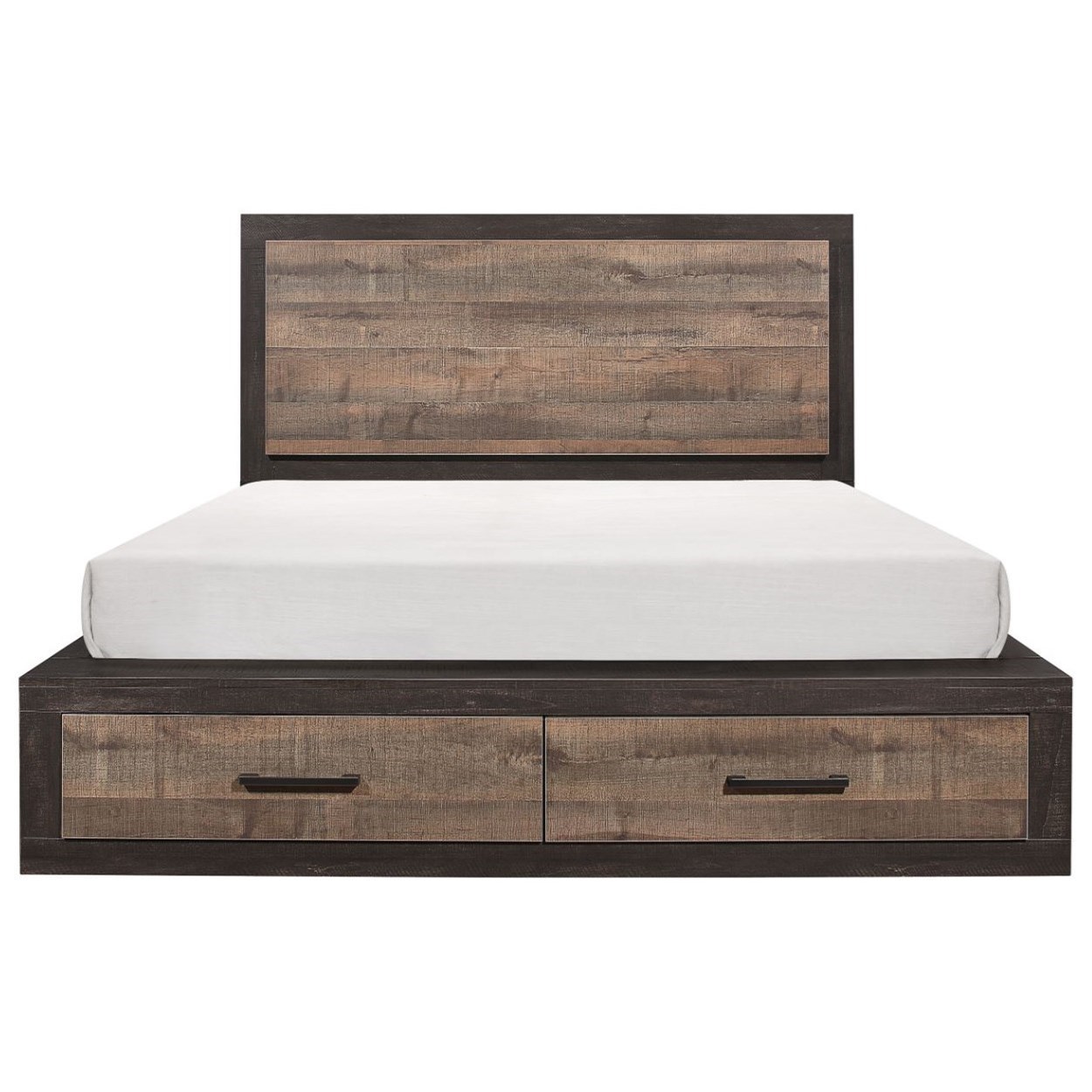 Homelegance Miter Contemporary King Platform Bed with Footboard Storage